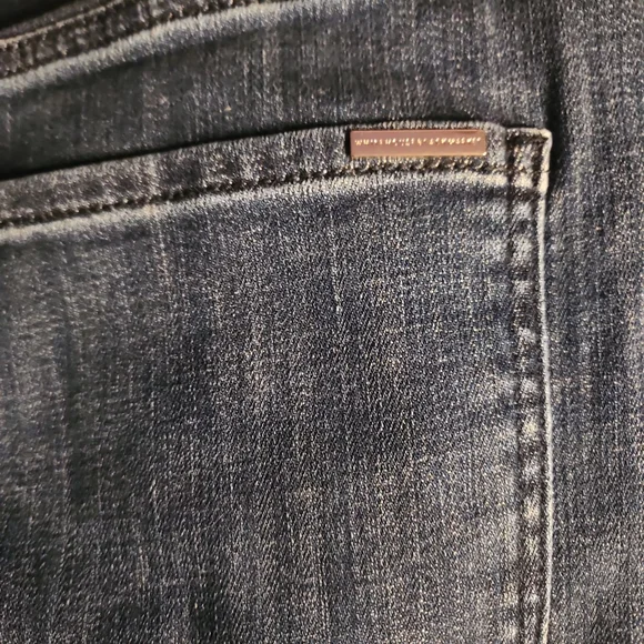 Black And White Classic Blue Denim Split Skirt Sz 12 - Picture 9 of 11